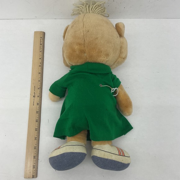 Vintage 80s Alvin and the Chipmunks Theodore Plush Stuffed Animal - Green - Picture 3 of 7